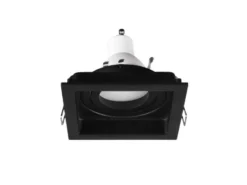Eckiger LED Deckeneinbaustrahler Schwarz matt, schwenkbar 9,2 x 9,2cm