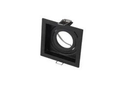 Eckiger LED Deckeneinbaustrahler Schwarz matt, schwenkbar 9,2 x 9,2cm