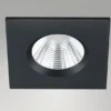 Eckiger LED Deckeneinbaustrahler ZAGROS dimmbar in Schwarz matt, IP65