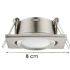 Eckiger LED Einbaustrahler RILA schwenkbar Nickel matt 5 Watt