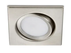 Eckiger LED Einbaustrahler RILA schwenkbar Nickel matt 5 Watt