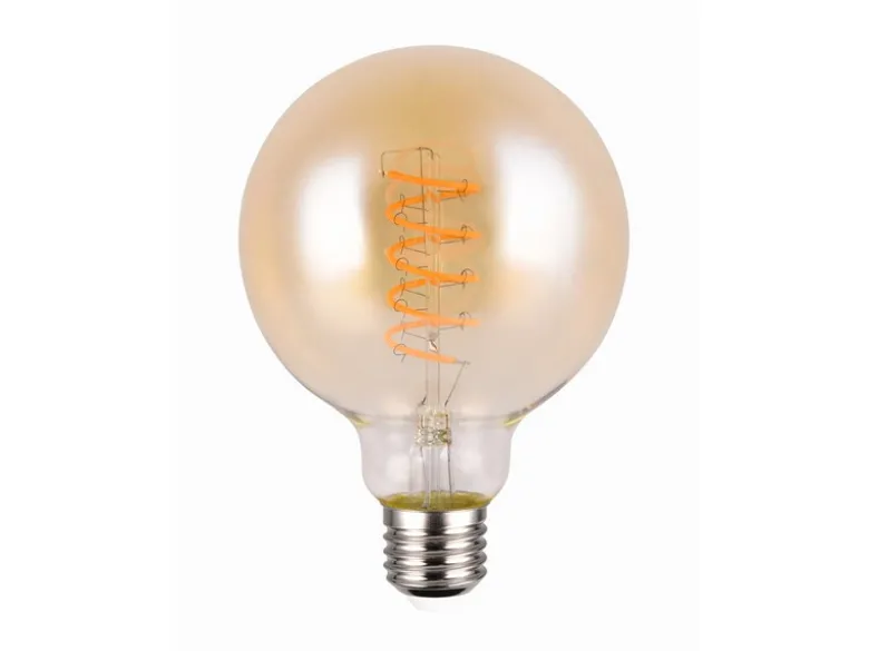 E27 Deko LED - 7 Watt, 400 Lumen, 1800 K warmweiß - Ø9,5cm 3 Stufen Dimmer