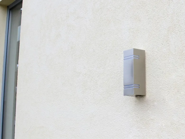 Edelstahl LED Außenwandleuchte STRIPES, Fassadenbeleuchtung, Up & Downlight
