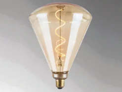 E27 Filament LED Diamant Ø19cm Bernstein - 4 Watt, 220 Lumen - Deko Glühbirne