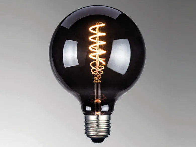 E27 Filament LED Globe Ø12,5cm Deko Glühlampe Rauchfarben 4 Watt, 60 Lumen