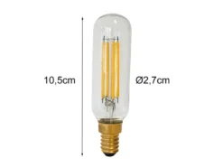 E14 Filament LED Kolben - 4 Watt, 420 Lumen, 3000 K warmweiß, Ø2,7cm - dimmbar