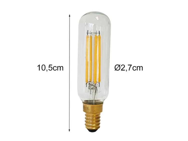 E14 Filament LED Kolben - 4 Watt, 420 Lumen, 3000 K warmweiß, Ø2,7cm - dimmbar