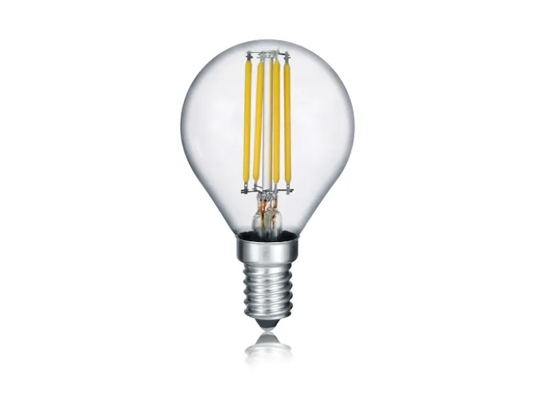E14 Filament LED, 4,5 Watt, 470 Lumen, warmweiß, Ø4,5cm, 3 Stufen Dimmer