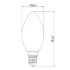 E14 Filament LED, 4,5 Watt, 470 Lumen warmweiß, Ø3,5cm, nicht dimmbar