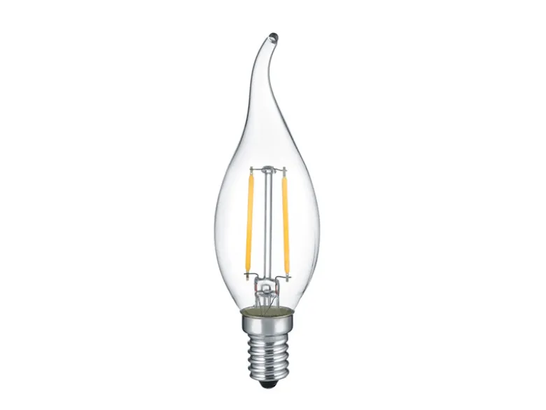 E14 Filament LED - 2 Watt, 250 Lumen, warmweiß, Ø3cm - nicht dimmbar