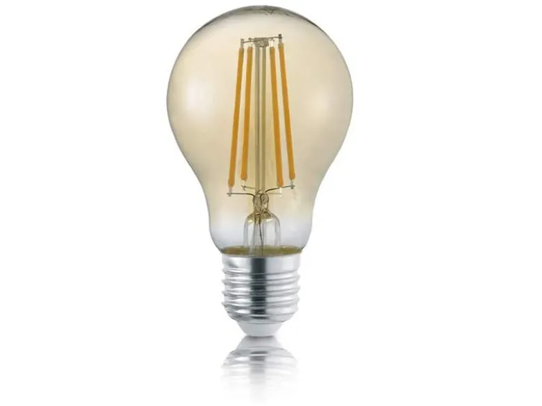 E27 Filament LED, 8 Watt, 700 Lumen, warmweiß, Ø6cm, 3 Stufen Dimmer