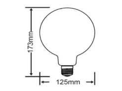 E27 Filament LED, 8 Watt, 810 Lumen, warmweiß, Ø12,5cm, 3 Stufen Dimmer