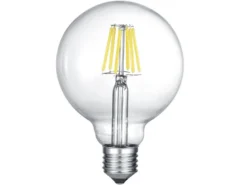 E27 Filament LED, 8 Watt, 810 Lumen, warmweiß, Ø12,5cm, 3 Stufen Dimmer