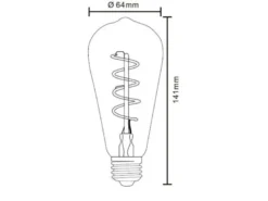 E27 Filament LED - 4 Watt, 200 Lumen, warmweiß, Ø6,4cm - extern dimmbar