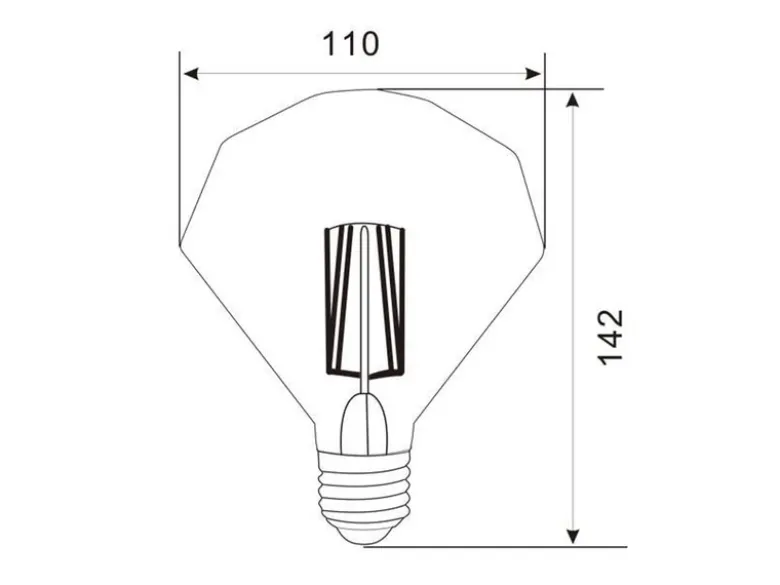 E27 Filament LED - 4 Watt, 140 Lumen, warmweiß, Ø11ccm - nicht dimmbar