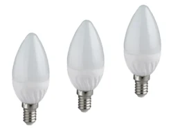 E14 LED 3 Stk. - 4 Watt, 320 Lumen, 3000 Kelvin warmweiß, Ø3,7cm - nicht dimmbar