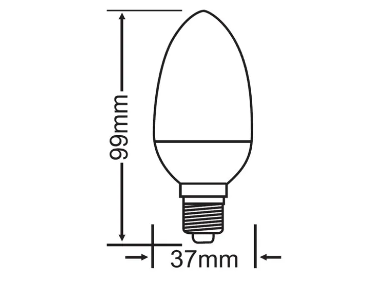 E14 LED 3 Stk. - 4 Watt, 320 Lumen, 3000 Kelvin warmweiß, Ø3,7cm - nicht dimmbar