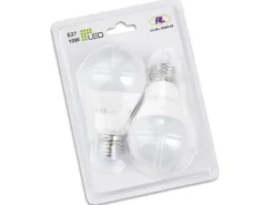 E27 LED 2 Stk. - 10 Watt, 806 Lumen, 3000K warmweiß, Ø6cm - nicht dimmbar
