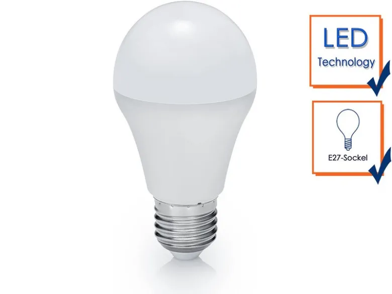 E27 LED 2 Stk. - 10 Watt, 806 Lumen, 3000K warmweiß, Ø6cm - nicht dimmbar