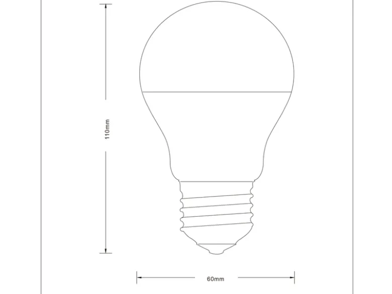 E27 LED 2 Stk. - 10 Watt, 806 Lumen, 3000K warmweiß, Ø6cm - nicht dimmbar