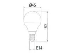 E14 LED - 4,9 Watt, 470 Lumen, 3000 Kelvin warmweiß, Ø4,5cm - 3 Stufen Dimmer