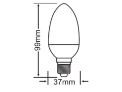 E14 LED - 6 Watt, 470 Lumen, 3000 Kelvin warmweiß, Ø3,7cm - 3 Stufen Dimmer