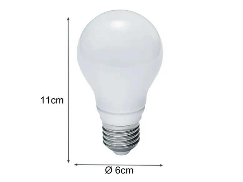 E27 LED - 6 Watt, 470 Lumen, 3000 Kelvin warmweiß, Ø6cm - nicht dimmbar