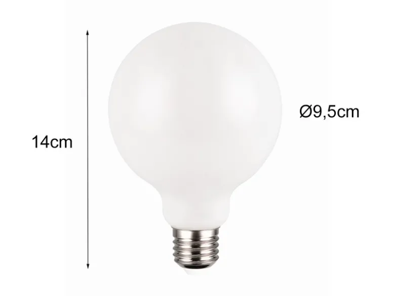 E27 LED - 9 Watt, 1055 Lumen, 3000 Kelvin warmweiß, Ø9,5cm - 3 Stufen Dimmer