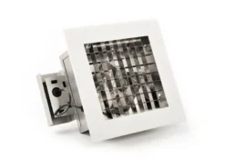 Elegante Deckeneinbauleuchte Aluminium weiß lackiert E27, 27 x 27 cm
