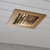 Elegante Deckeneinbauleuchte Aluminium Kupfer lackiert E27, 27 x 27 cm