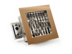 Elegante Deckeneinbauleuchte Aluminium Kupfer lackiert E27, 27 x 27 cm