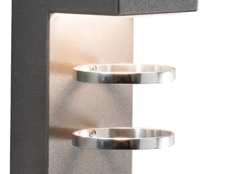 Elegante Wandleuchte ACERRA, anthrazit, 5 Watt LED, 400 Lumen, IP54