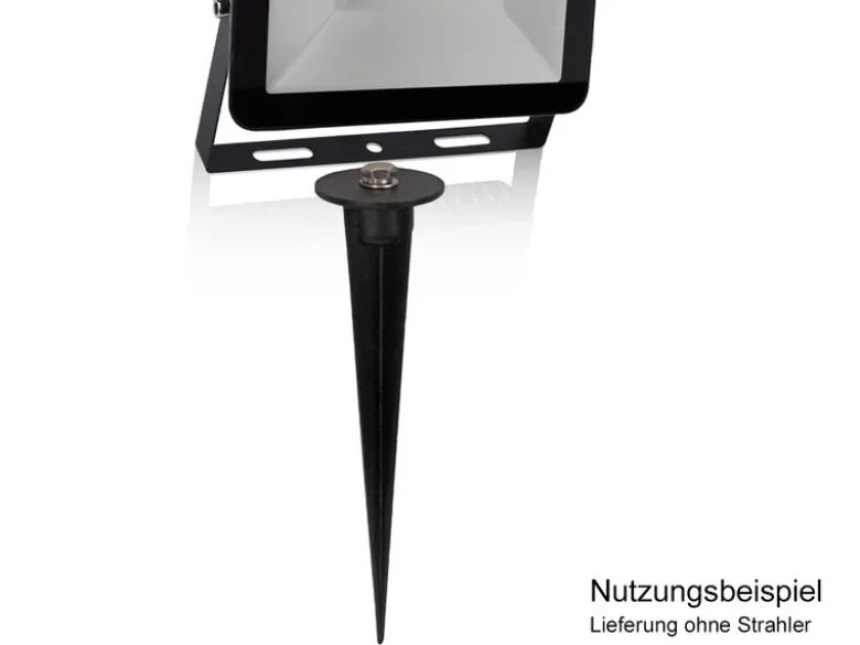 Erdspieß klein für PEREL Flutlichtstrahler 10 bis 20 Watt - Ø4cm, Höhe 16cm