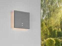 2er SET Akku Außenwandleuchten mit Bewegungsmelder USB aufladbar H: 14cm