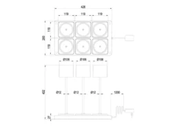 6er SET Akku LED Outdoor Tischleuchten FERNANDEZ Grau ohne Kabel, H: 38cm