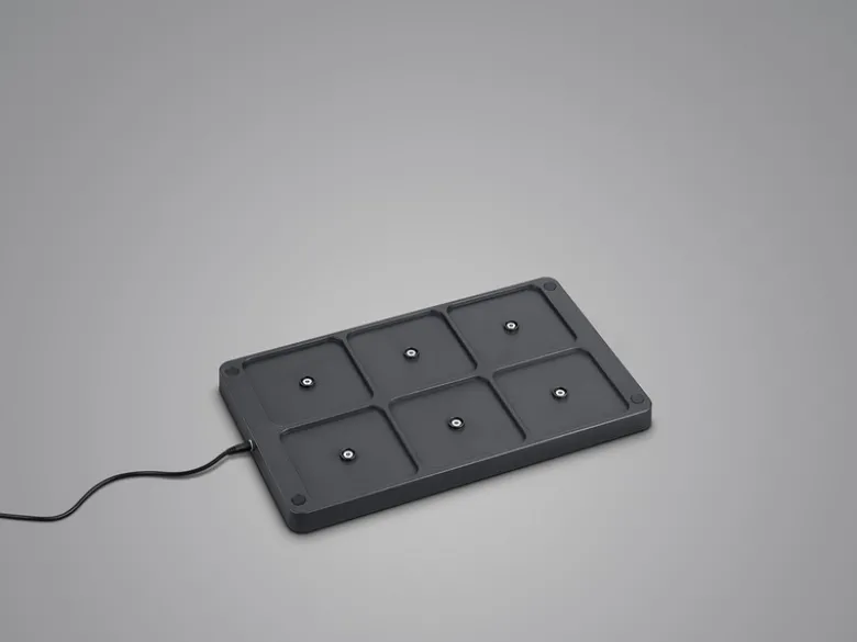 6er SET Akku LED Outdoor Tischleuchten FERNANDEZ Schwarz ohne Kabel, H: 38cm
