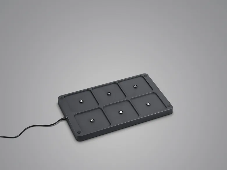 6er SET Akku LED Outdoor Tischleuchten FERNANDEZ Weiß ohne Kabel, H: 38cm