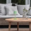 2er SET Akku LED Tischlampen kabellos für Innen & Außen, Grün - 21cm klein