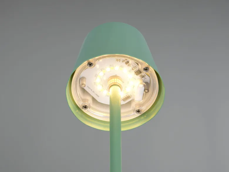 2er SET Akku LED Tischlampen kabellos für Innen & Außen, Grün - 21cm klein
