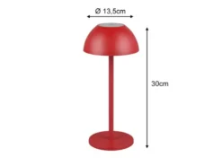 2er SET Akku LED Tischlampen kabellos für Innen & Außen, Rot - 30cm klein