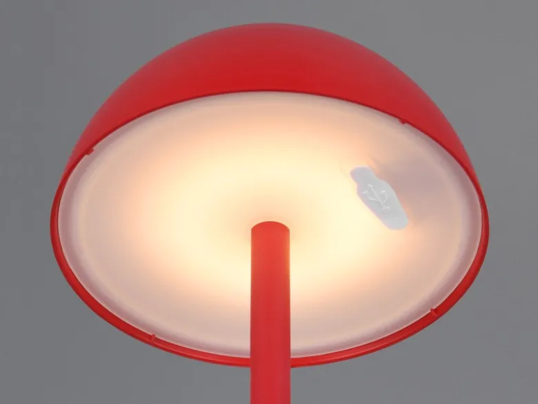 2er SET Akku LED Tischlampen kabellos für Innen & Außen, Rot - 30cm klein