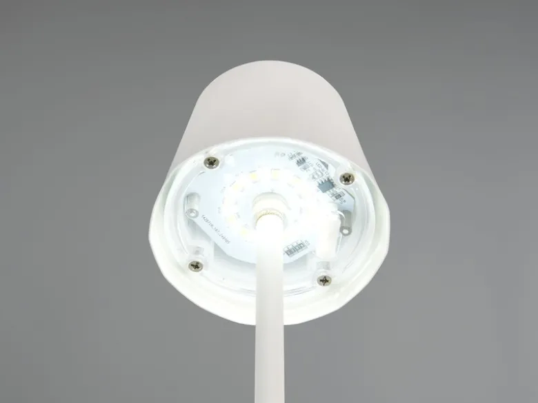 2er SET Akku LED Tischlampen kabellos für Innen & Außen, Weiß - 21cm klein