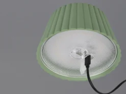 2er SET Akku LED Tischlampen kabellos für Innen & Außen, Grün - Höhe 39cm