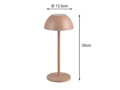 2er SET Akku LED Tischlampen kabellos für Innen & Außen, Coffee - 30cm klein