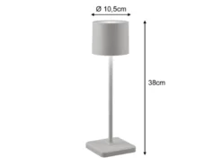 2er SET Akku LED Tischlampen kabellos für Innen & Außen, Grau - H: 38cm