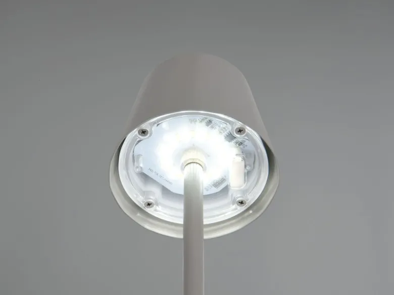2er SET Akku LED Tischlampen kabellos für Innen & Außen, Grau - 21cm klein