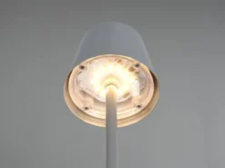 2er SET Akku LED Tischlampen kabellos für Innen & Außen, Grau - 21cm klein