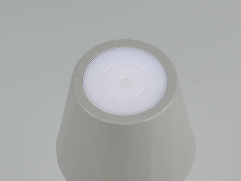 2er SET Akku LED Tischlampen kabellos für Innen & Außen, Grau - 21cm klein