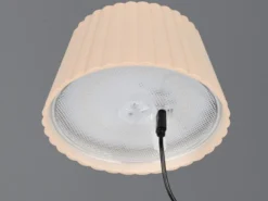 2er SET Akku LED Tischlampen kabellos für Innen & Außen, Beige - Höhe 39cm