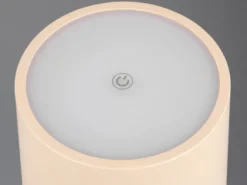 2er SET Akku LED Tischlampen kabellos für Innen & Außen, Beige - H: 38cm